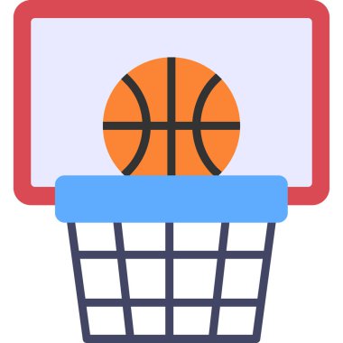 Basketbol. Web simgesi basit illüstrasyon