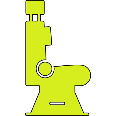 Bir mikroskobun vektör çizimi