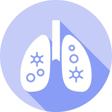 Ciğerler. Web simgesi basit illüstrasyon