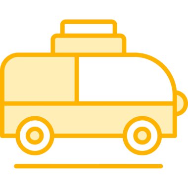 taksi simgesi vektör illüstrasyonu