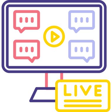 Canlı yayın. Basit illüstrasyon