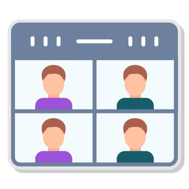 insanlar düz vektör simgesi