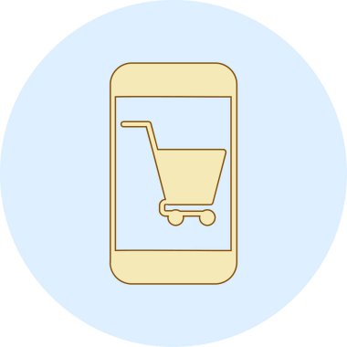 Alışveriş arabası simgesinin vektör çizimi