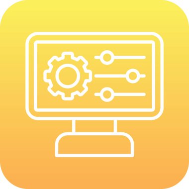 Ayarları web simgesi, vektör çizim