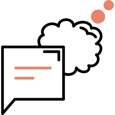 Konuş. Web simgesi basit illüstrasyon