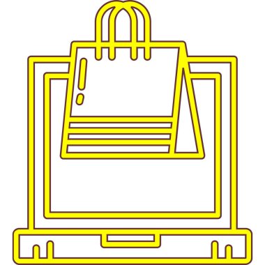 Alışveriş sepeti ikon vektör illüstrasyon tasarımı