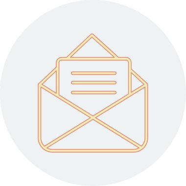 Zarf. Web simgesi basit illüstrasyon