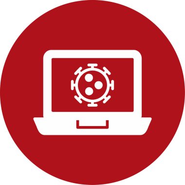 Dizüstü bilgisayar simgesi vektör çizimi