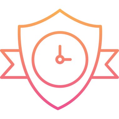 Modern saat simgesinin vektör illüstrasyonu