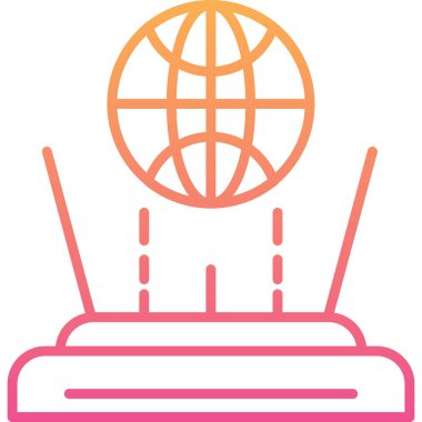 şebeke. Web simgesi basit illüstrasyon