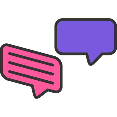 Konuşma. Web simgesi basit illüstrasyon