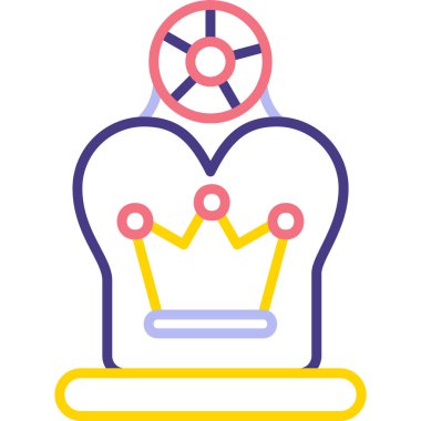 Taç. Web simgesi basit illüstrasyon