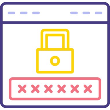 Parola kartı simgesi. vektör illüstrasyonu