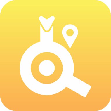 Benzersiz konum vektör simgesi