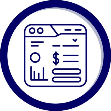 Bill simgesi vektör illüstrasyonu