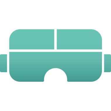 vr gözlük simgesi vektör illüstrasyonu