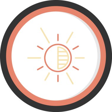 Güneş. Web simgesi basit illüstrasyon