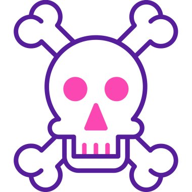 Kafatası. Web simgesi basit tasarım