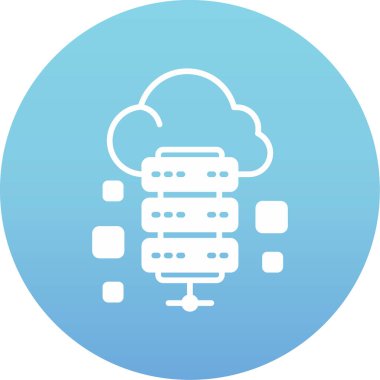 bulut hesaplama simgesi vektör illüstrasyon tasarımı