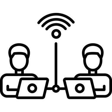 İnternet simgesi, vektör illüstrasyonu