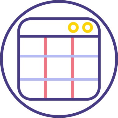 Takvim. Web simgesi basit illüstrasyon