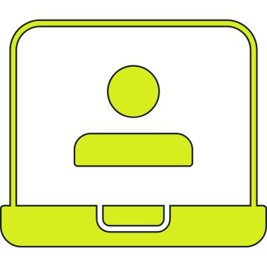 Bilgisayar. Web simgesi basit illüstrasyon