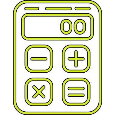 Hesap makinesi simgesinin vektör illüstrasyonu