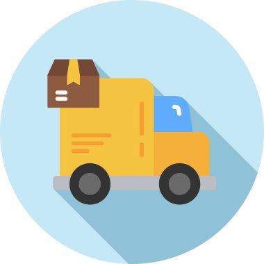 dağıtım kamyonu vektör simgesi