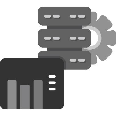 veri analiz simgesi, düz vektör çizimi tasarımı.