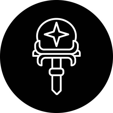 Bir kaskın vektör illüstrasyonu