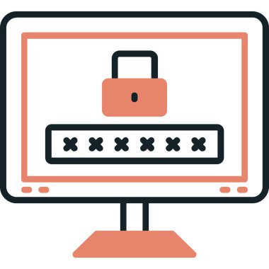 parola ikonu vektör illüstrasyonu