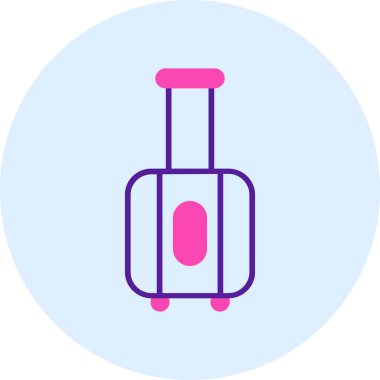 Bavul. Web simgesi basit illüstrasyon