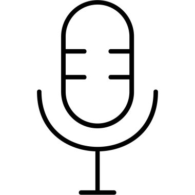 mikrofon simgesi vektör illüstrasyonu