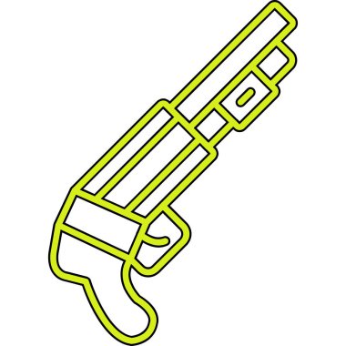 Bıçak ikonu olan bir el. vektör illüstrasyonu