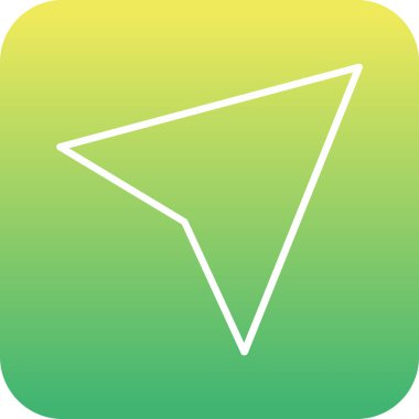 Güzel Ok Aşağı Glyph Vektör Simgesi