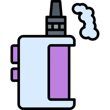 vape sigara rengi simgesi, basit vektör illüstrasyonu