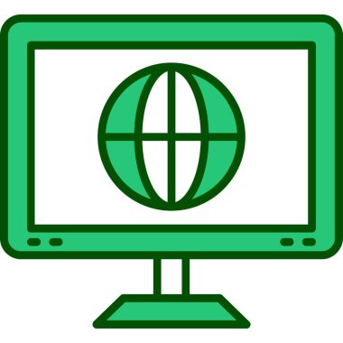 Dizüstü bilgisayar simgesi vektör çizimi