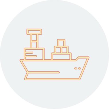 Gemi simgesi vektör illüstrasyonu