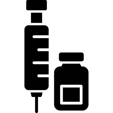 Aşılı bir şırınganın vektör çizimi