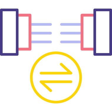 Modern fitness simgesinin vektör illüstrasyonu