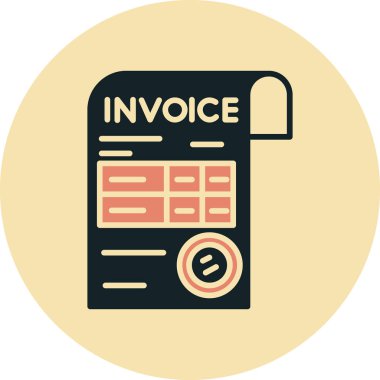 Metni olan düz tasarım simgesinin vektör düz çizimi