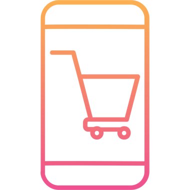 Alışveriş arabası simgesi, vektör illüstrasyonu