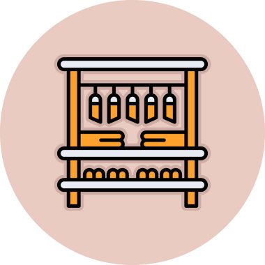 Tezgah simgesi rengi dış hat vektörü