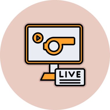 Canlı yayın. Basit resimleme