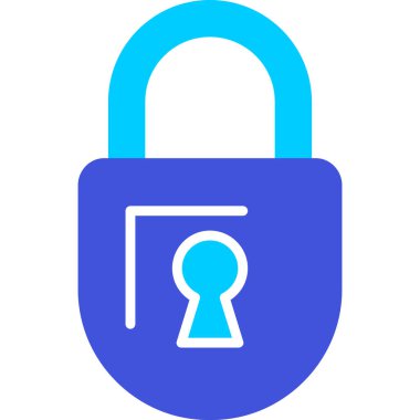 Kilit. Web simgesi basit illüstrasyon