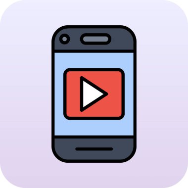 Web ve mobil uygulama tasarımınız için beyaz arkaplanda izole edilmiş video simgesi vektörü, film logosu konsepti