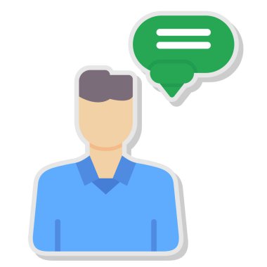 Sohbet web simgesi vektör illüstrasyonu