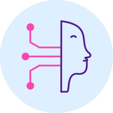 Yapay ai simgesi vektör çizimi