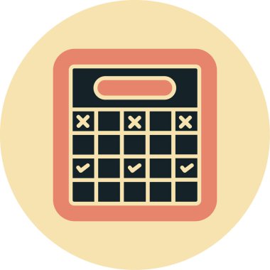 hesap makinesi düz simgesi, vektör, illüstrasyon