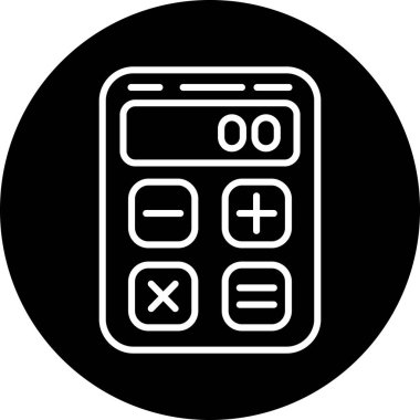 Hesap makinesi simgesinin vektör illüstrasyonu